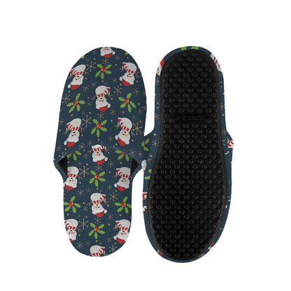 Santa Snowman Pattern Print Slippers