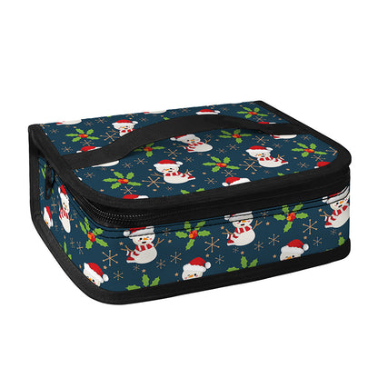 Santa Snowman Pattern Print Small Lunch Bag