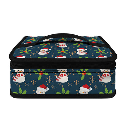 Santa Snowman Pattern Print Small Lunch Bag