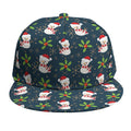 Santa Snowman Pattern Print Snapback Cap