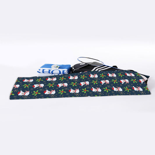 Santa Snowman Pattern Print Sports Towel