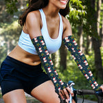 Santa Snowman Pattern Print Sun Protection Arm Sleeves