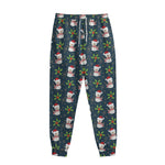 Santa Snowman Pattern Print Sweatpants