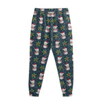 Santa Snowman Pattern Print Sweatpants