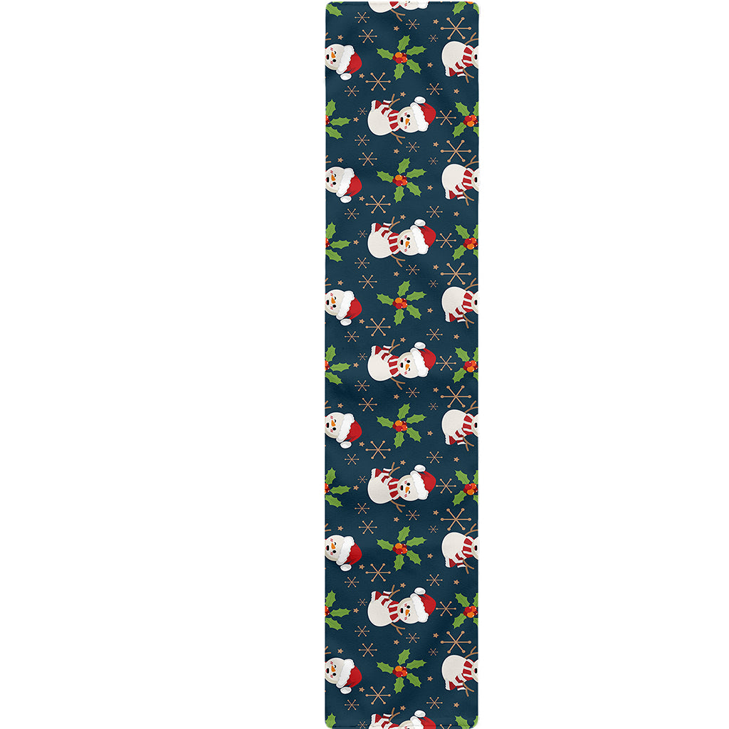 Santa Snowman Pattern Print Table Runner