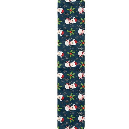 Santa Snowman Pattern Print Table Runner