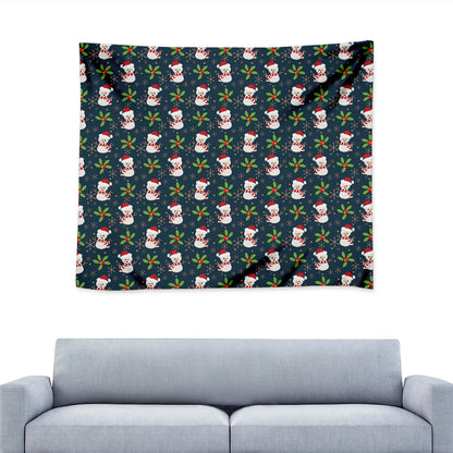 Santa Snowman Pattern Print Tapestry