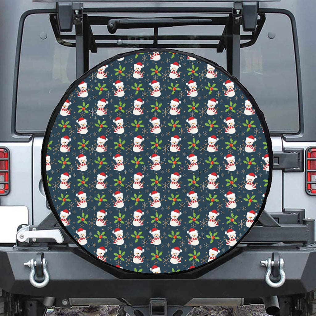 Santa Snowman Pattern Print Tire Cover