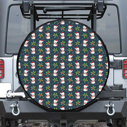 Santa Snowman Pattern Print Tire Cover