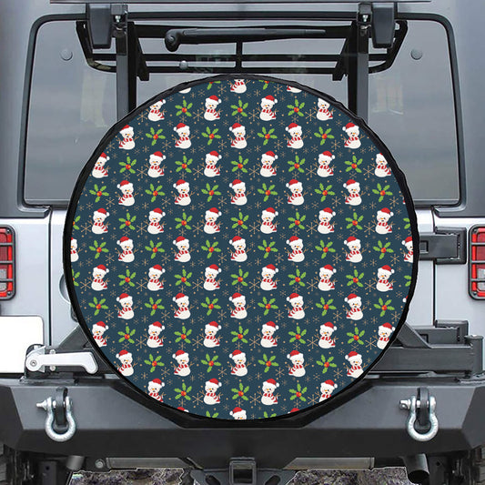 Santa Snowman Pattern Print Tire Cover