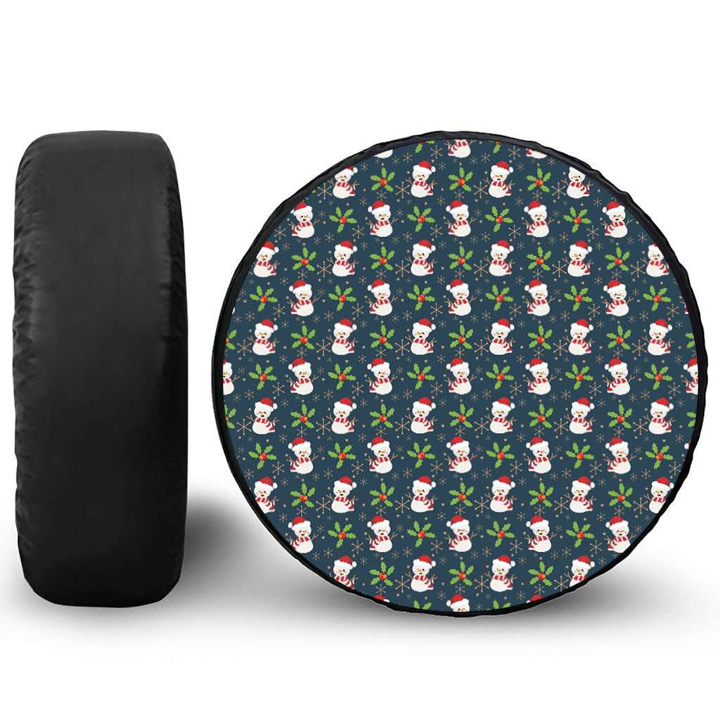 Santa Snowman Pattern Print Tire Cover