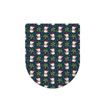Santa Snowman Pattern Print Toilet Lid Cover