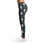 Santa Snowman Pattern Print Women's Leggings