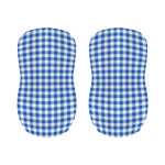 Sapphire Blue Check Pattern Print Bar Stool Covers