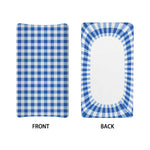 Sapphire Blue Check Pattern Print Changing Pad Cover