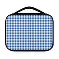 Sapphire Blue Check Pattern Print Classic Bible Case