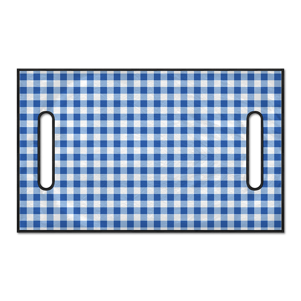 Sapphire Blue Check Pattern Print Golf Cart Seat Cover