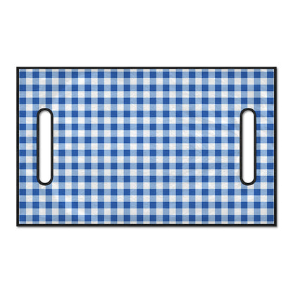 Sapphire Blue Check Pattern Print Golf Cart Seat Cover