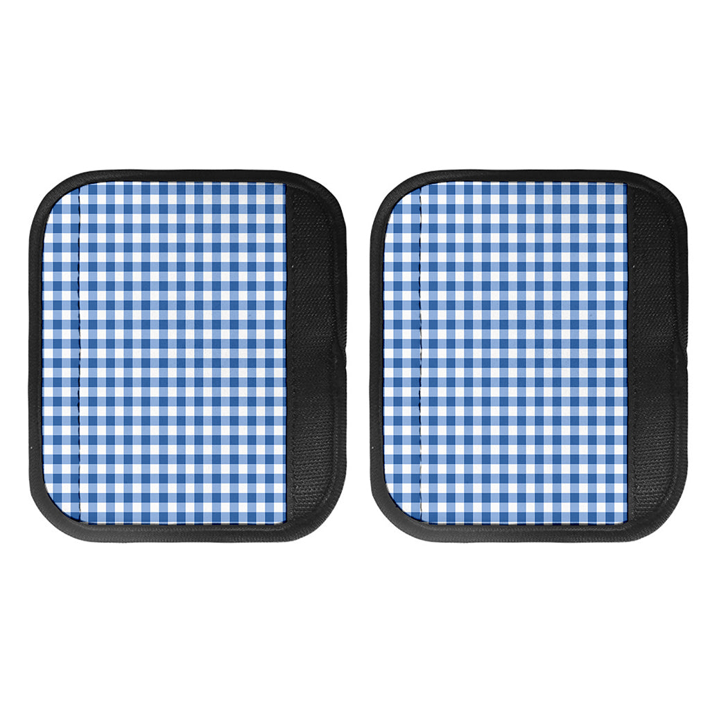 Sapphire Blue Check Pattern Print Handle Covers