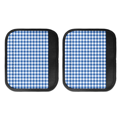 Sapphire Blue Check Pattern Print Handle Covers