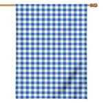 Sapphire Blue Check Pattern Print House Flag