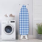 Sapphire Blue Check Pattern Print Ironing Board Cover