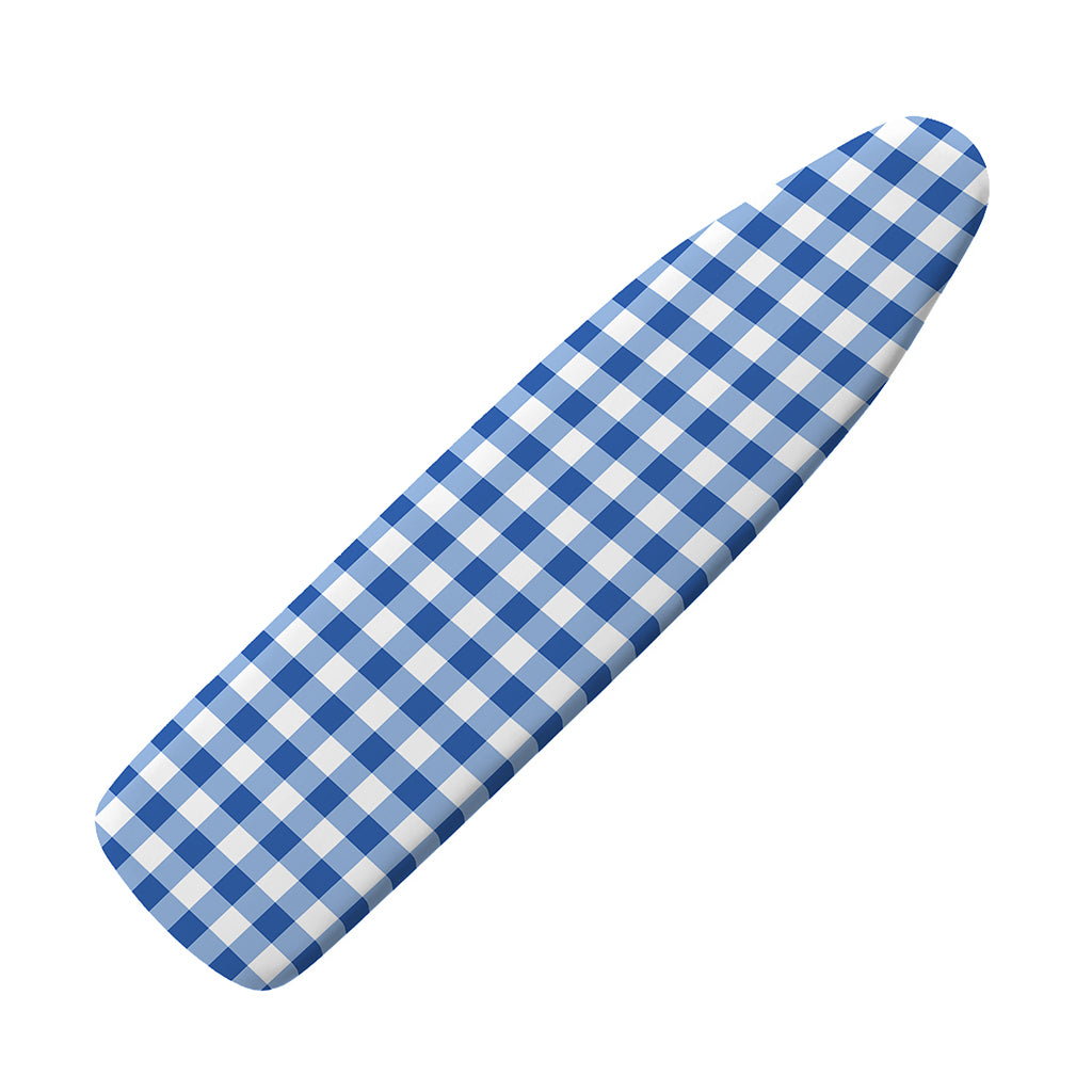 Sapphire Blue Check Pattern Print Ironing Board Cover