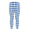 Sapphire Blue Check Pattern Print Men's Leggings