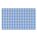 Sapphire Blue Check Pattern Print Polyester Doormat