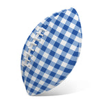 Sapphire Blue Check Pattern Print Rugby Ball