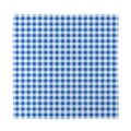 Sapphire Blue Check Pattern Print Silk Bandana