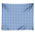 Sapphire Blue Check Pattern Print Tapestry
