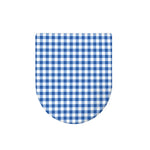 Sapphire Blue Check Pattern Print Toilet Lid Cover