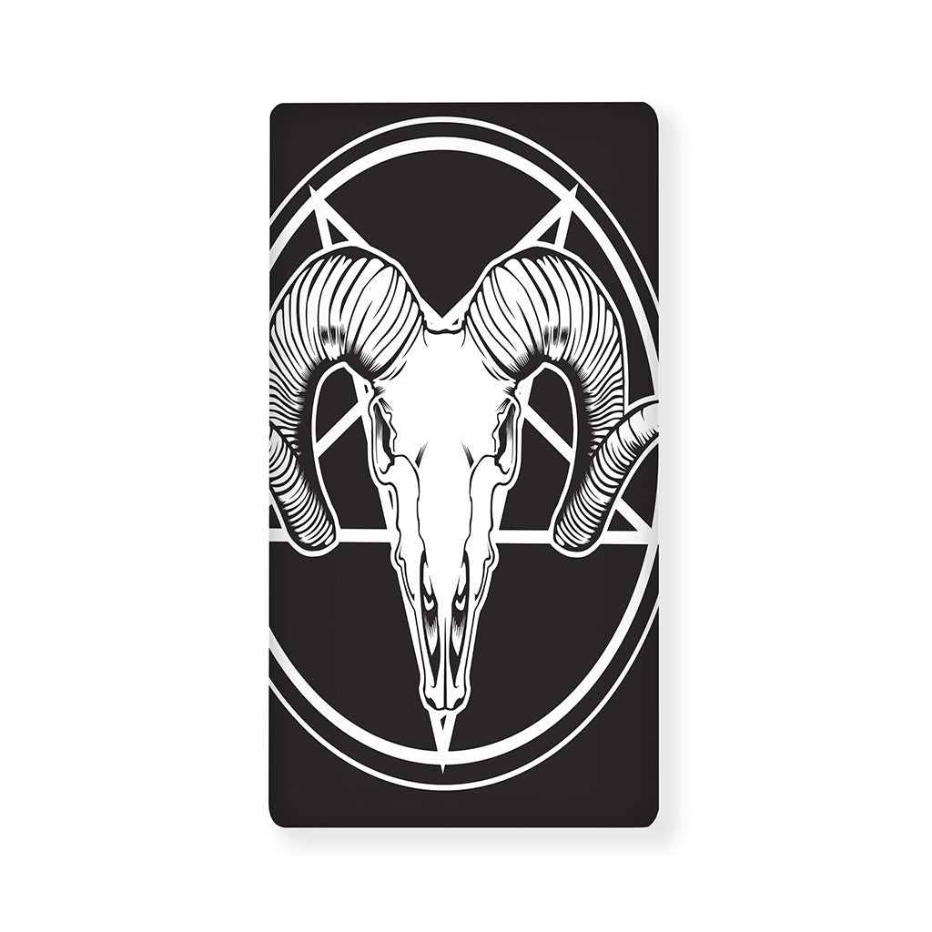 Satan Goat Skull Pentagram Print Baby Crib Sheet