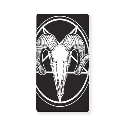 Satan Goat Skull Pentagram Print Baby Crib Sheet