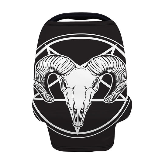 Satan Goat Skull Pentagram Print Baby Seat Cover