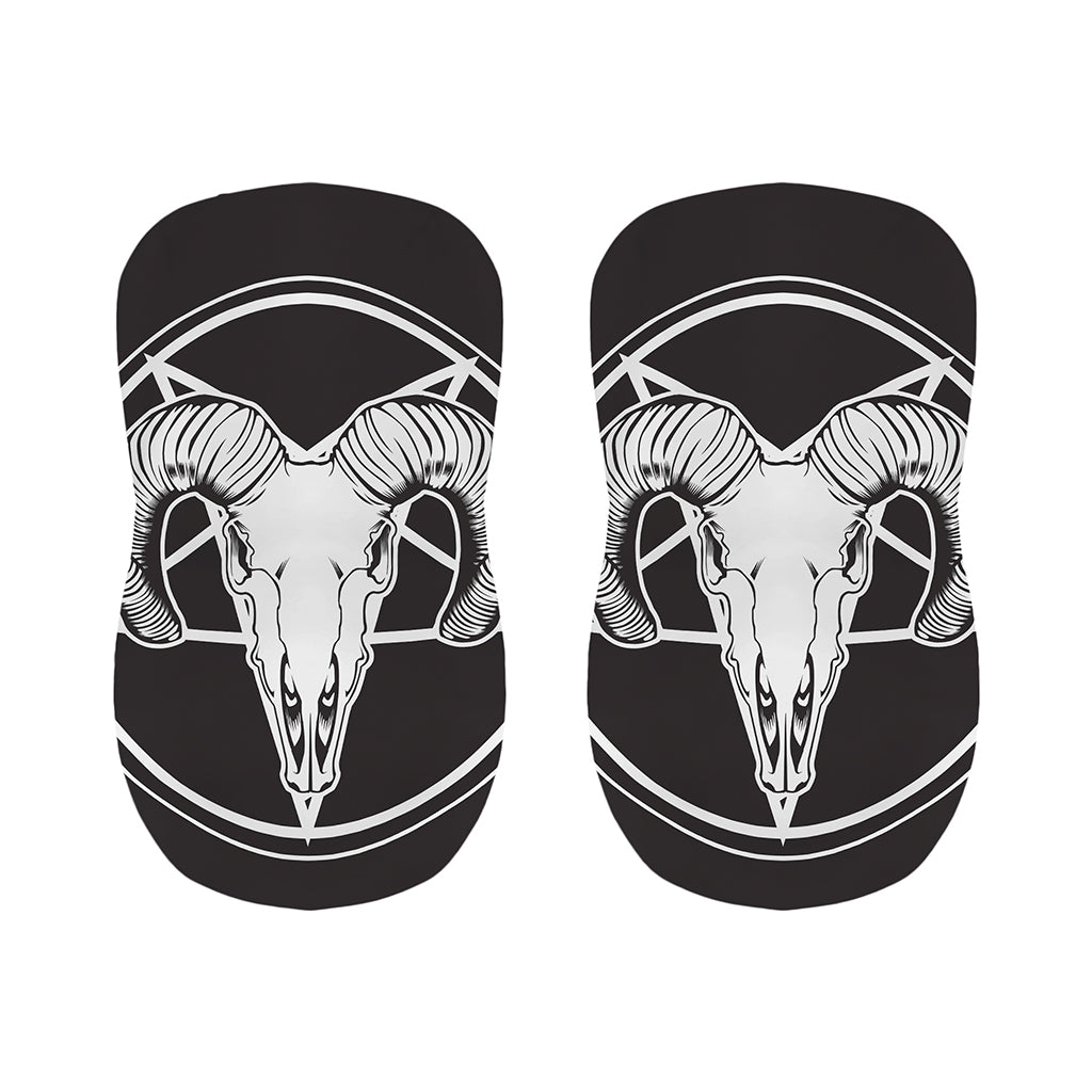 Satan Goat Skull Pentagram Print Bar Stool Covers