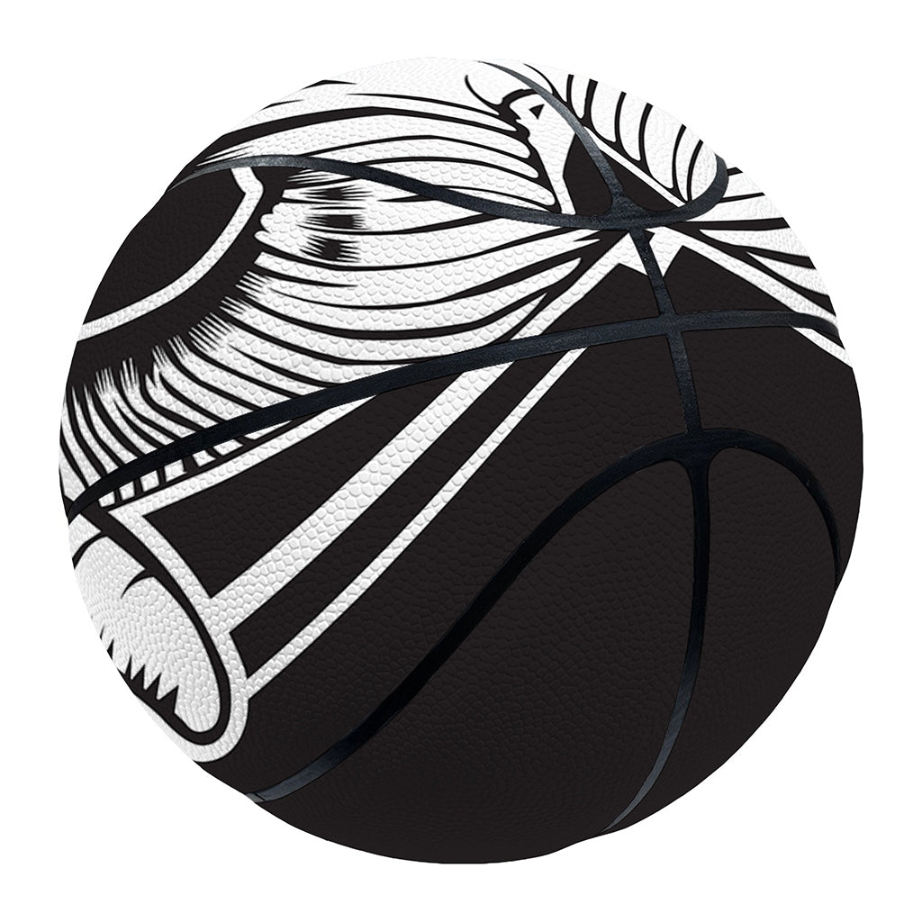 Satan Goat Skull Pentagram Print Basketball