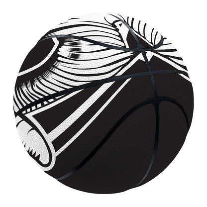 Satan Goat Skull Pentagram Print Basketball