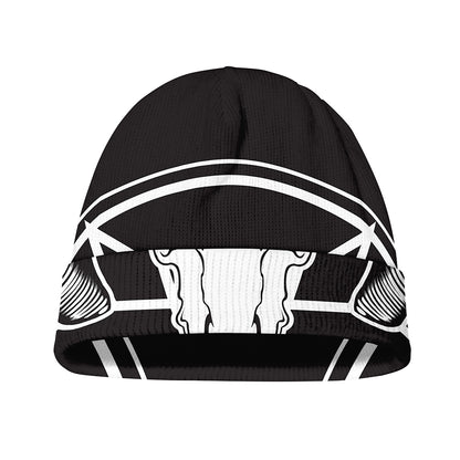 Satan Goat Skull Pentagram Print Beanie