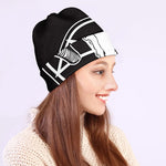 Satan Goat Skull Pentagram Print Beanie