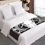 Satan Goat Skull Pentagram Print Bed Runner