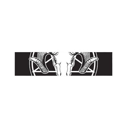 Satan Goat Skull Pentagram Print Bed Runner