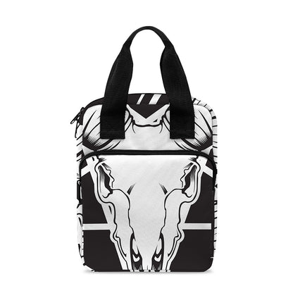 Satan Goat Skull Pentagram Print Bible Tote Bag
