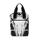 Satan Goat Skull Pentagram Print Bible Tote Bag