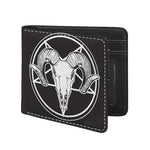 Satan Goat Skull Pentagram Print Bifold Wallet