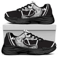 Satan Goat Skull Pentagram Print Black Chunky Shoes