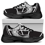 Satan Goat Skull Pentagram Print Black Chunky Shoes