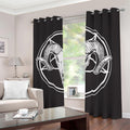 Satan Goat Skull Pentagram Print Dimout Grommet Curtains