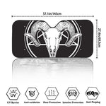 Satan Goat Skull Pentagram Print Car Windshield Sun Shade